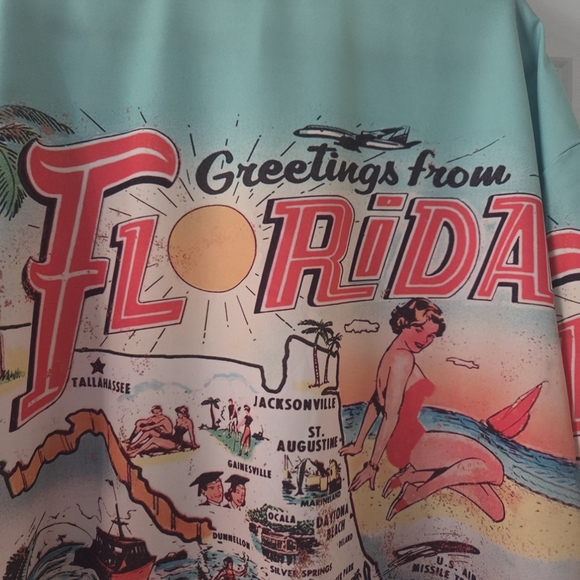 Hardaddy Men's Size 3XL Florida Map Shirt Vacation Fun Weight Loss Cleanout - Picture 3 of 5